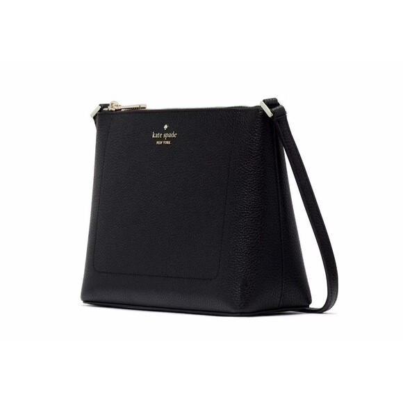 New Kate Spade Leila Crossbody Pebble Leather Black - Picture 2 of 5